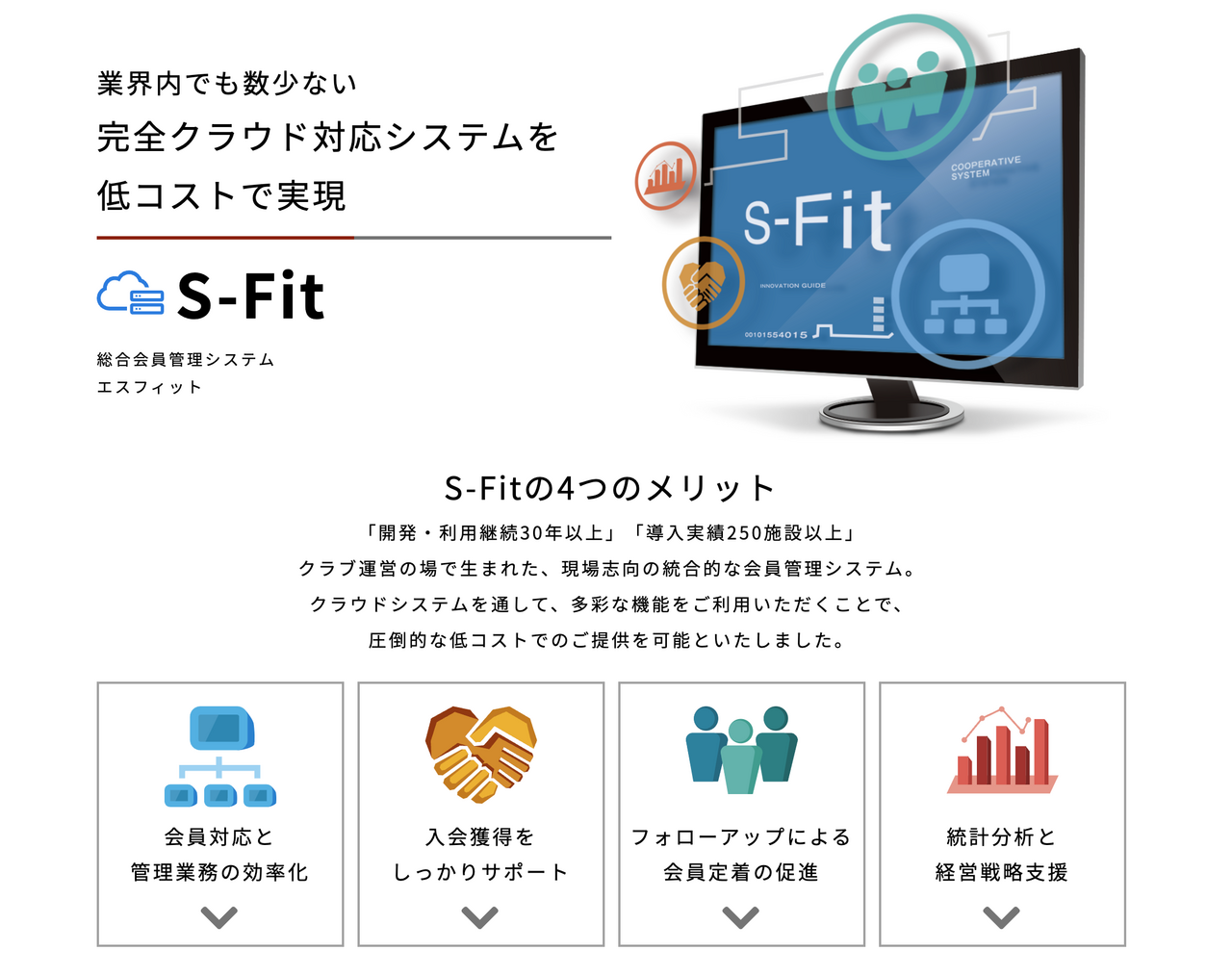 低コストで実現したクラウド対応「S-FIT（エスフィット）」会員管理システム